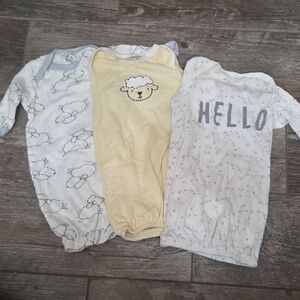 Gerber Premie Long-sleeve Sleepers Bundle Of Three